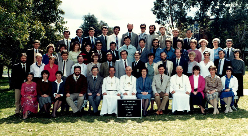 Historical image of St Patrick's Marist College Dundas staff